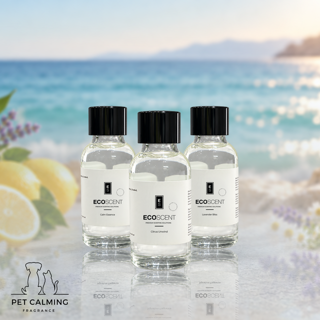 EcoScent Citrus & Calm Collection Box featuring a curated selection of uplifting citrus and calming fragrance samples.