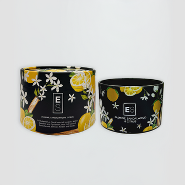 3-Wick Candle: Jasmine, Sandalwood & Citrus