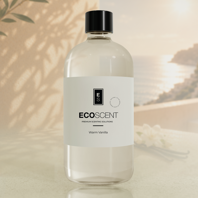Bottle of ECOSENT with a label on a neutral background