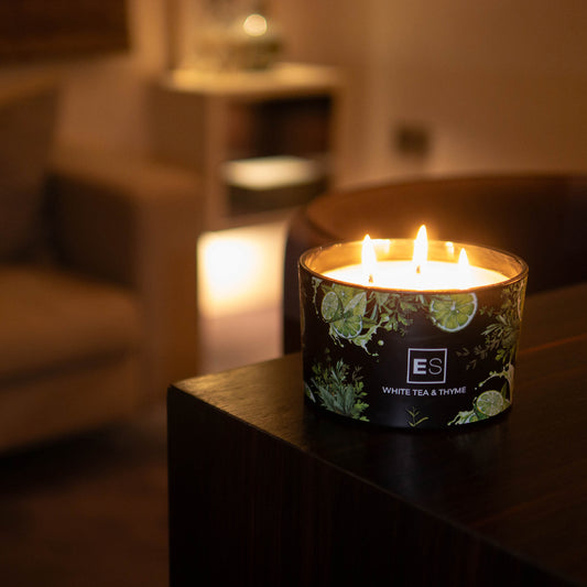 3-Wick Candle: White Tea & Thyme