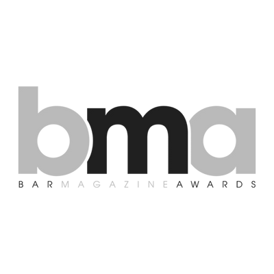 BMA logo with the letters 'bma' in gray and black, and the text 'BAR MAGAZINE AWARDS' underneath on a white background.