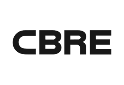 The black CBRE logo in a bold sans-serif typeface on a plain white background.