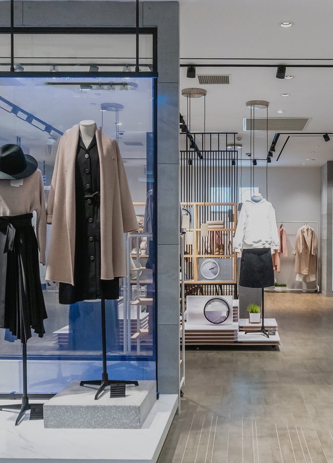 Ecoscent Retail Signature Scents Samples set featuring six 2ml vials, displayed in a modern retail setting. The samples are neatly arranged for presentation in a stylish environment.